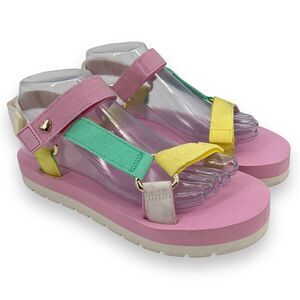 Stoney Clover Lane x Target Womens Two Strap Sport Sandals 8 Pink Multicolor
